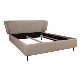 Sono Bed in Beige Leather from Rolf Benz For Sale