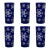 ARTEL Holiday Collection Snowflake Highball, Ink - Set of 6 For Sale