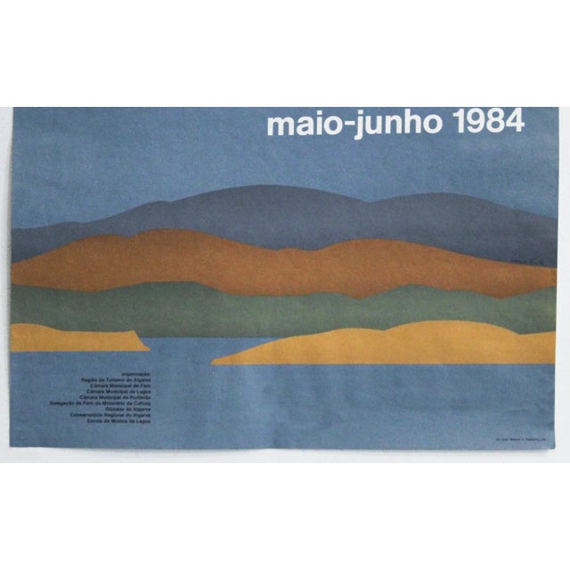 1984 Portuguese Music Poster, Algarve VIII Festival Internacional De Música - Lima De Freitas For Sale - Image 4 of 4