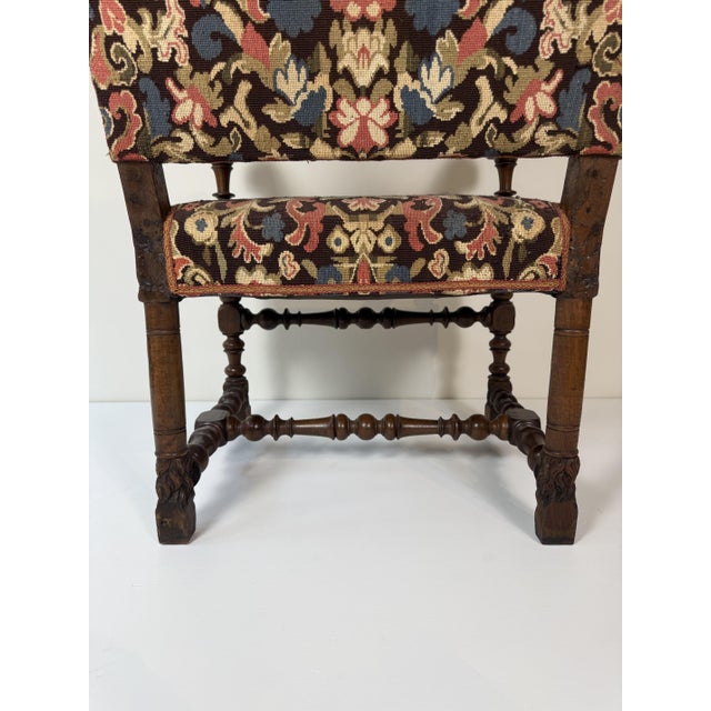 17th Century Carved Walnut Armchair, Lombardy, 1600 For Sale - Image 14 of 18
