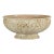 Large Artisan Ceramic Bowl with Cream and Sand Textured Glaze on Pedestal Base For Sale