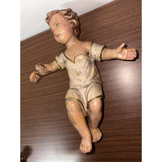 Vintage Terracotta Baby Jesus, 1950 For Sale - Image 10 of 12