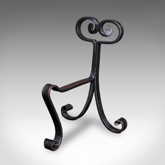 Pair of Antique Fire Tool Rests, French, Andirons, Art Nouveau, Victorian, 1900 For Sale - Image 6 of 10