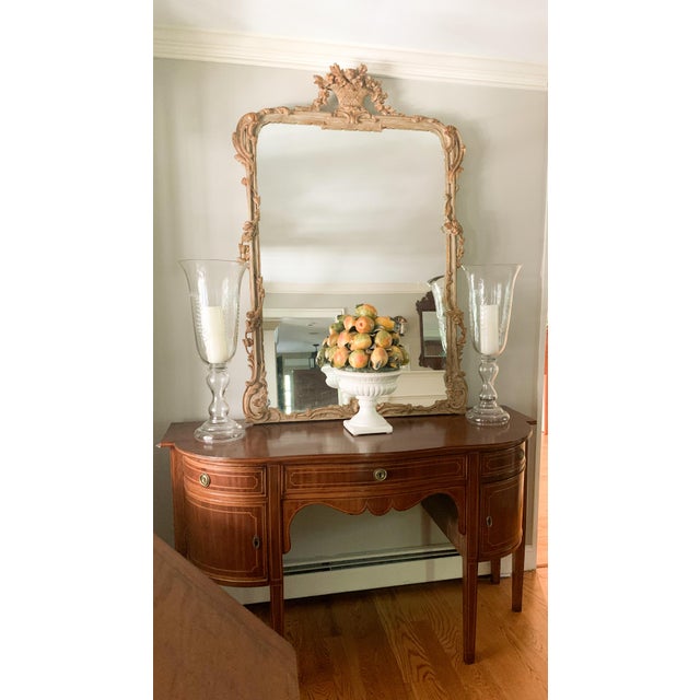 Exceptional Carvers Guild "Panier De Fleur" Mirror Vintage Versailles Finish -18th Century/ Louis XIV Style For Sale - Image 16 of 17