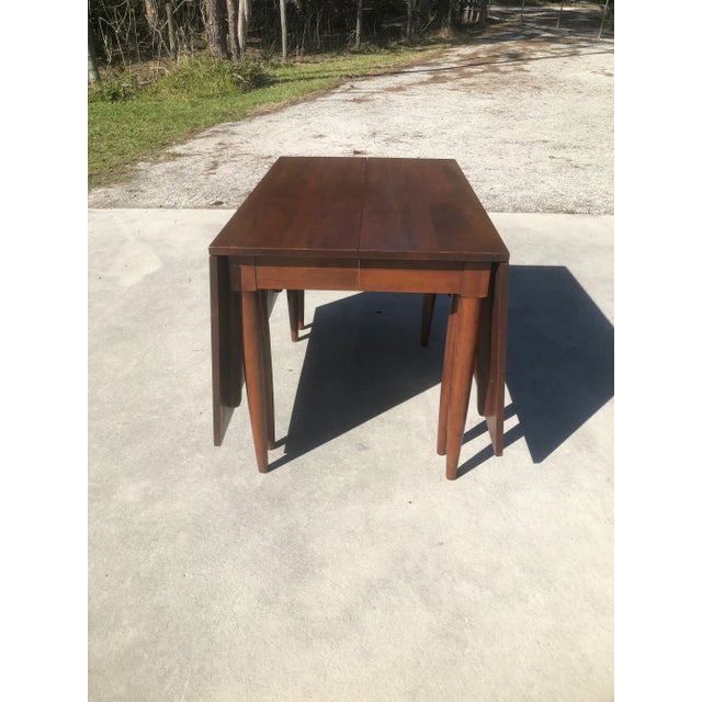 MidCentury Modern Willett Furniture Cherry Drop Leaf Dining Table