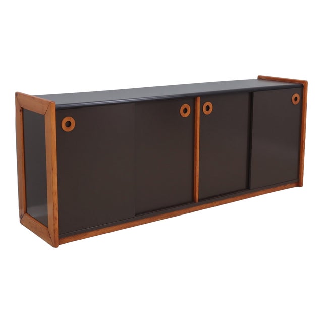 Vintage Postmodern Laminate and Wood Sideboard, 1970s For Sale