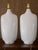 Vintage 1950s MCM White Crackle Glaze Ceramic Table Lamps - A Pair For Sale - Image 13 of 17