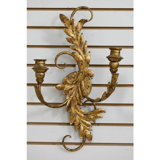 Age: Approx: 25 Years Old Details: Ready To Be Wall Mounted By Your Electrician French Style Electrified Candelabras Gold...