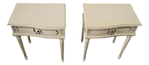 Pair of Vintage Louis XVI Style Painted Nightstands