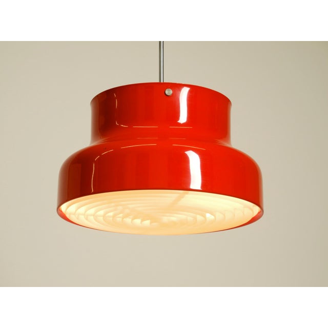 Metal Large Red Bumling Ceiling Lamp by Anders Pehrson for Ateljé Lyktan Ahus, 1960s For Sale - Image 7 of 18