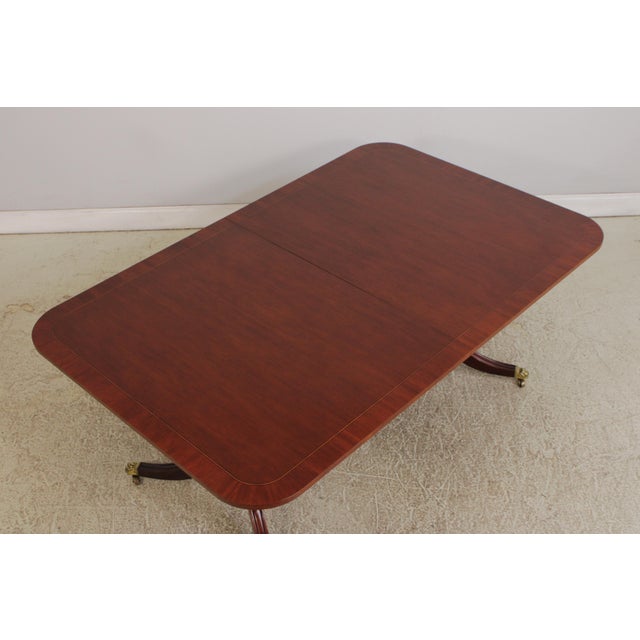 1980s Baker Colonial Williamsburg Mahogany Dining Room Table For Sale - Image 5 of 18