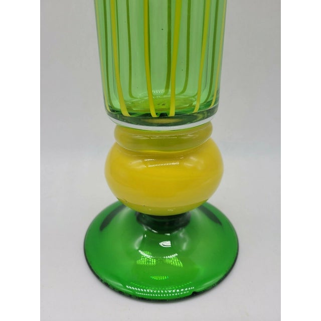 Vintage Murano Style Studio Art Glass Tulip 12" Vase For Sale In Orlando - Image 6 of 6