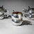 20th Century Art Deco Three-Piece Tea and Coffee Service with Hammered Surface, 1990s, Set of 3 For Sale - Image 4 of 14