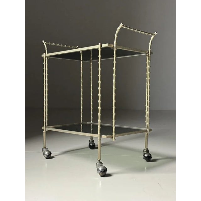 Vintage Bar Cart in Faux Bamboo, 1960s For Sale - Image 14 of 15