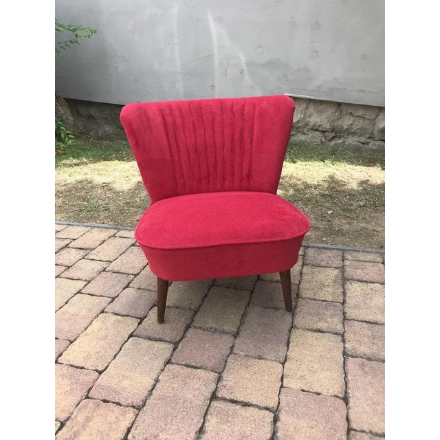 Red Cocktail Chair, 1950s For Sale - Image 10 of 10