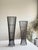Vintage pair of black wire plant stands with great sculptural shape and clean atomic modern lines. Reminiscent of Arthur...