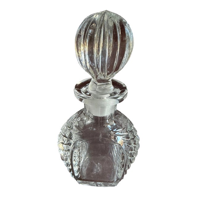Pressed Glass Perfume Bottle. Unusual Shape For Sale