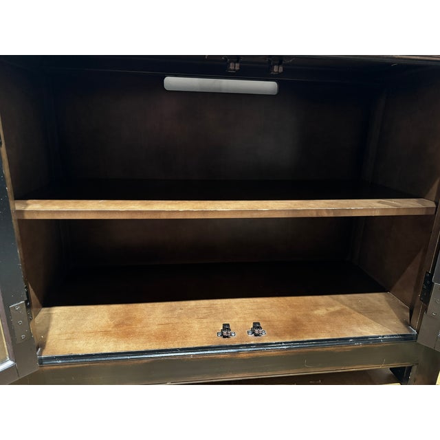 Ethan Allen Ming Small Media Cabinet in Aged Ember Black, 2017 For Sale In New York - Image 6 of 18
