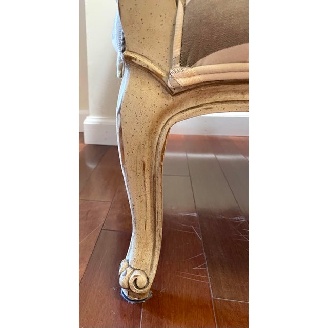 1980’s Baker Furniture Bergère Chairs a Pair For Sale - Image 9 of 12