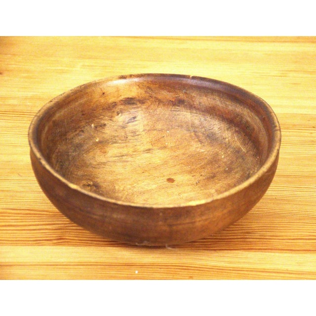 Wood Swedish Handcarved Birchwood Bowl For Sale - Image 7 of 15