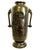 Japanese Meiji Era Patinated Bronze Vase With Peonies and a Child For Sale - Image 9 of 15