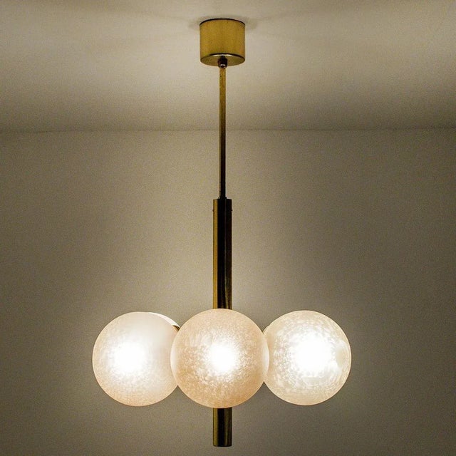 Molecular Chandelier with Six Smoked Hand Blown Glass Globes from Kaiser For Sale - Image 10 of 15