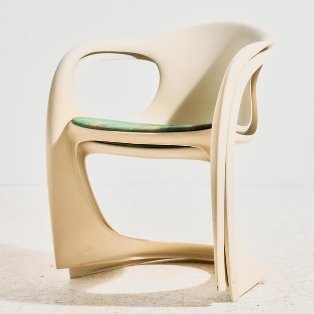 ‘Model 2007/2008’ molded plastic armchair from the 1970s designed by Alexander Begge for Casala. An iconic space age piece...