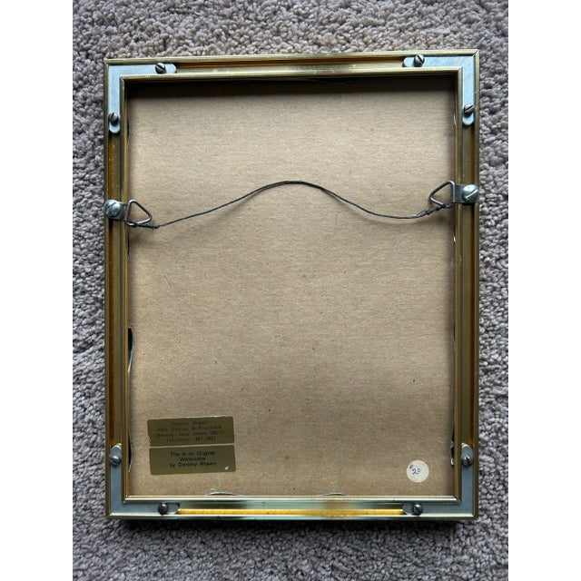 1970s Vintage Original Framed Watercolor of Sailboats For Sale - Image 5 of 5