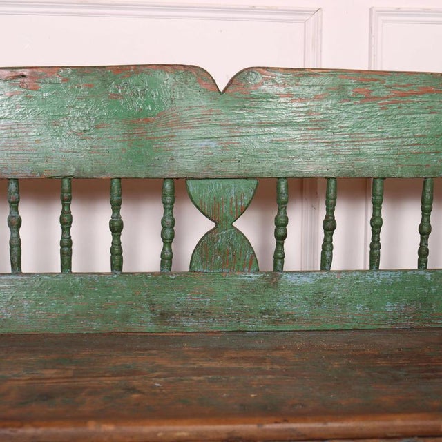 Vintage Austrian Farmhouse Bench For Sale - Image 4 of 10