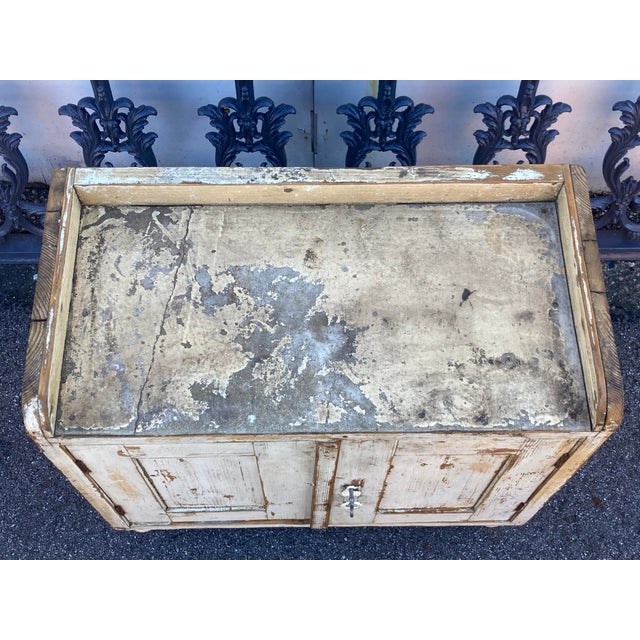 Off-white 1920s Pine Painted Water Cupboard For Sale - Image 8 of 13