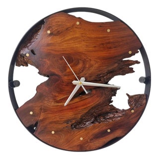 Orbit of Time – One-of-a-Kind Handcrafted Driftwood Wall Clock Sculpture For Sale