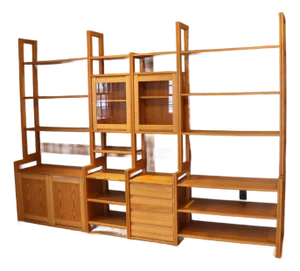 1970's Swedish Pine Modular Wall Cabinet