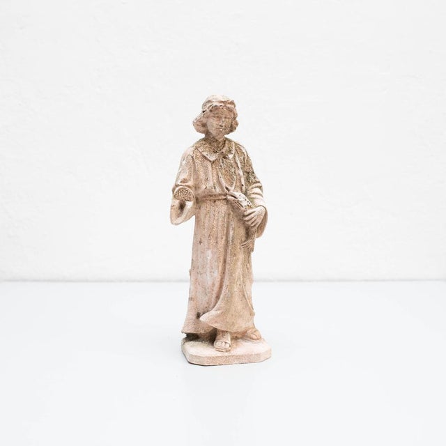 Tan Plaster Traditional Figure, 1930s For Sale - Image 8 of 18