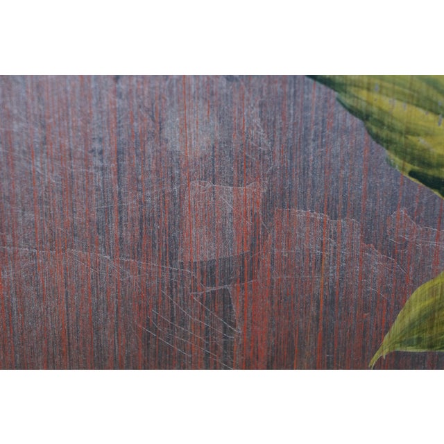 3 Chinoiserie Gold Silver Metallic Tropical Bird Crane Leaf Vine Hanging Panels 63" For Sale - Image 17 of 17