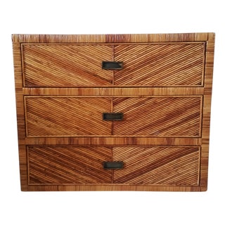 Mid-Century Bamboo Bachelor Chest For Sale