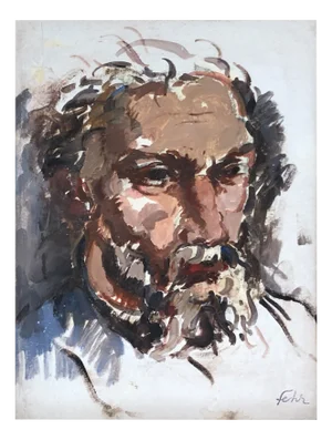 Henri Fehr, Portrait d'homme, Oil on Canvas, Framed