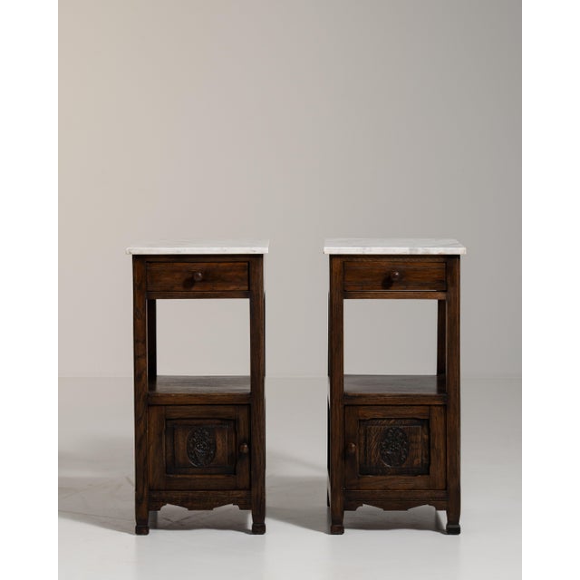 1900 - 1909 France Amber Oak Side Table For Sale - Image 9 of 15