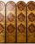 Spanish Colonial Baroque Style Painted Leather Eight Panel Screen For Sale - Image 4 of 18