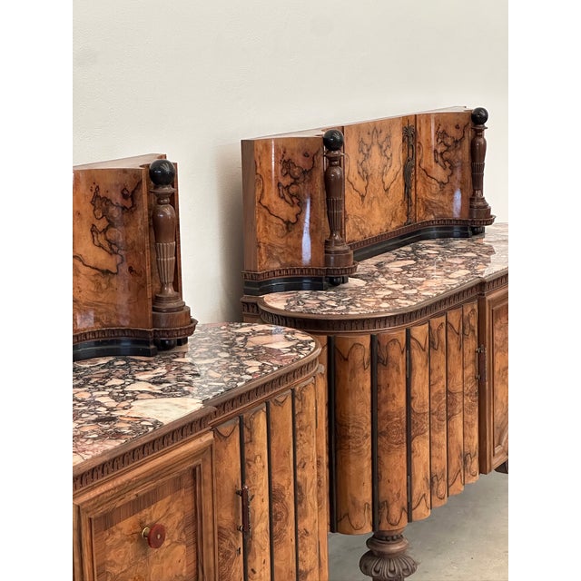 Italian Art Deco Sideboards, 1940s, Set of 2 For Sale - Image 12 of 17