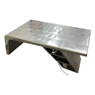 1990s Aviator Metal Wing Desk For Sale