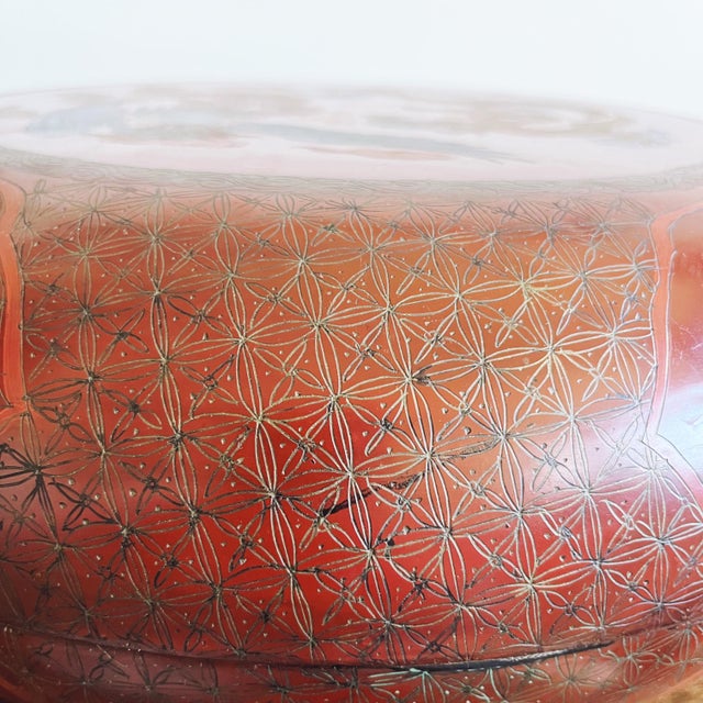 Antique Chinese Red Lacquer Phoenix and Dragon Box For Sale In Austin - Image 6 of 7