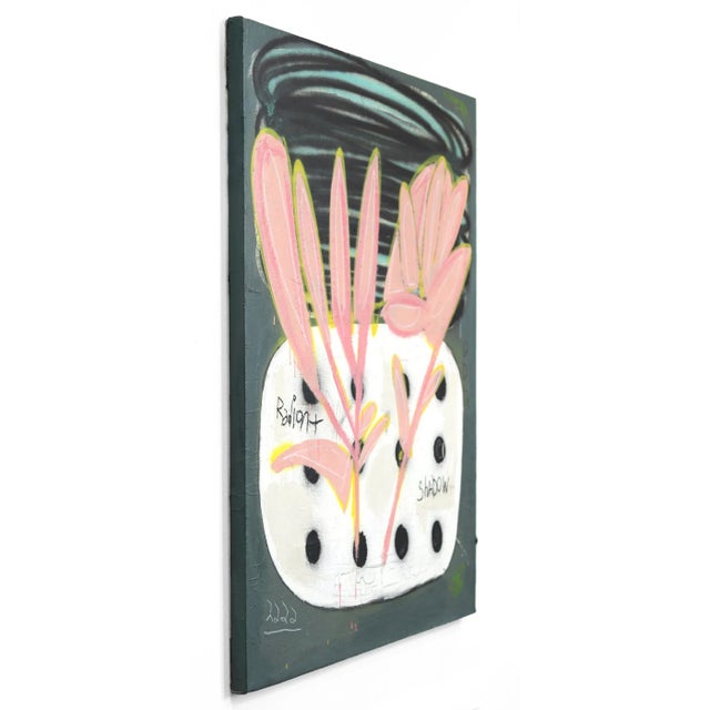 Large Oversized Green Original Artwork on Canvas by Sarah Svetlana: She Preferred the Darkside For Sale In Los Angeles - Image 6 of 7