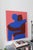 This minimalist depiction of an embracing couple has been reimagined with a striking contrast between deep blue and rich...