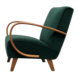 B-310 VAR Lounge Chair in Forest Green Velvet by Henryk Dutka, Poland, 1960s