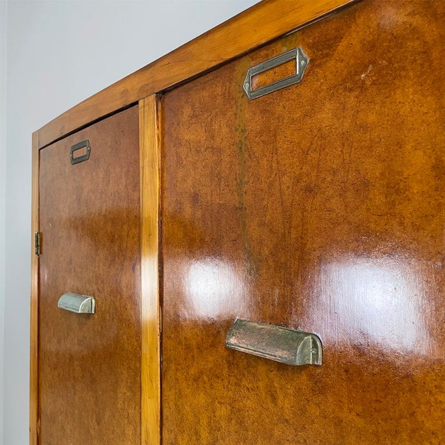 Art Deco Italian Wooden Wardrobe with Hinged Doors, 1930s For Sale - Image 9 of 18