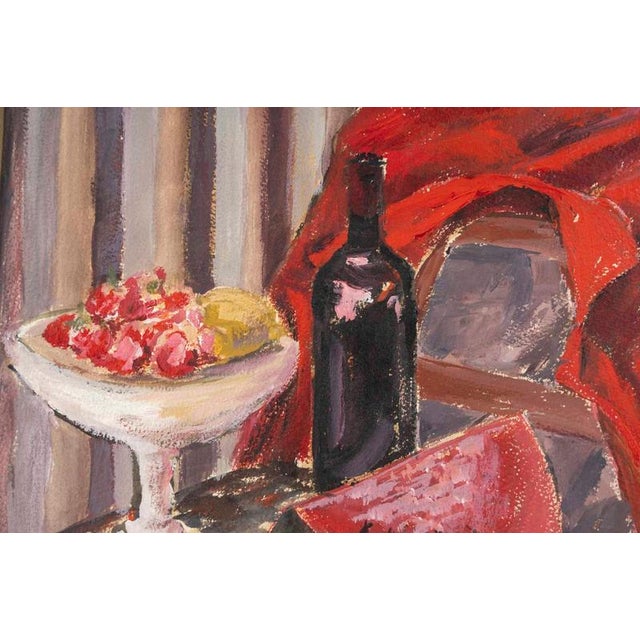 Evelyne Luez, Still Life, 20th Century, Watercolor on Paper, Framed For Sale - Image 5 of 8