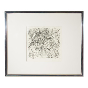 “Woodstock Pastoral” Etching by Jack Levine