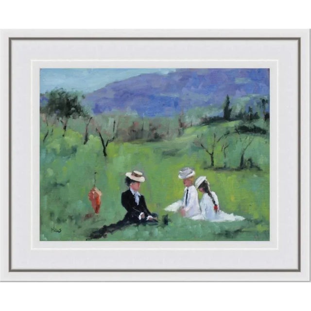 Contemporary Impressionist Oil Painting Figurative Landscape For Sale - Image 11 of 12