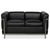 Black Leather and Chrome LC2 Two-Seater Sofa by Le Corbusier for Cassina For Sale - Image 11 of 11