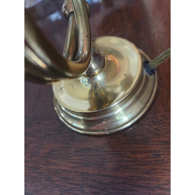 Vintage Equestrian English Style Horse Hunting Brass Horn-Shaped Lamp For Sale - Image 10 of 11